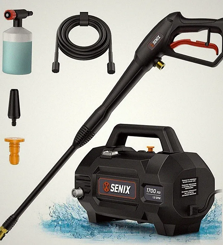 13 Amp Electric Pressure Washer - 1700 PSI, 1.2 GPM, 20ft Hose