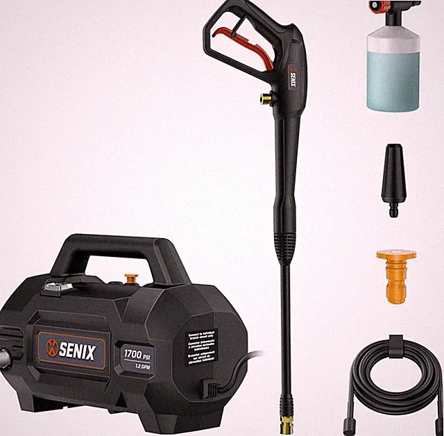 13 Amp Electric Pressure Washer - 1700 PSI, 1.2 GPM, Compact with Foam Cannon, S