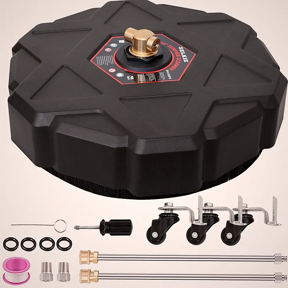 13 inch Pressure Washer Surface Cleaner with 2 Extension Wands 4 Nozzles