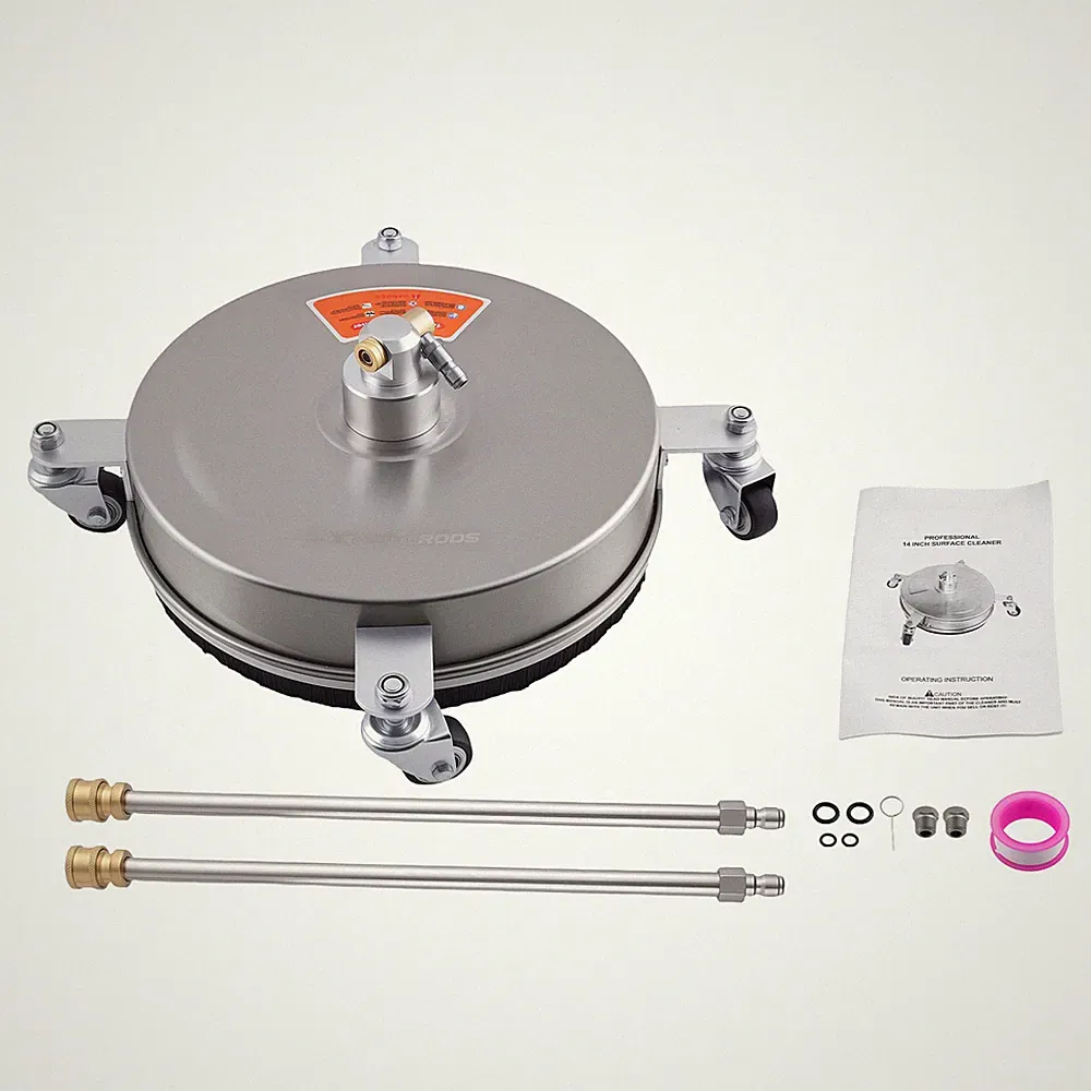 14 Inch Pressure Washer Surface Cleaner 4200PSI 4 Wheels Stainless Steel