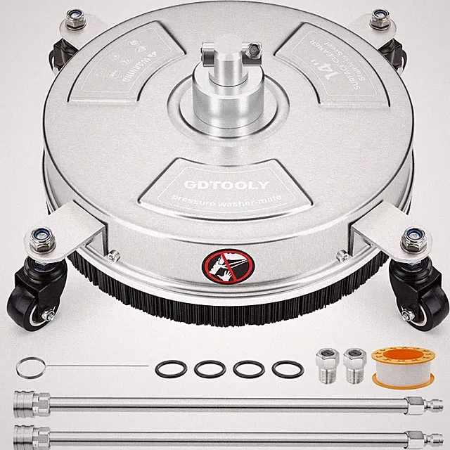 14" Pressure Washer Surface Cleaner, Stainless Steel Power Pressure Washer At...