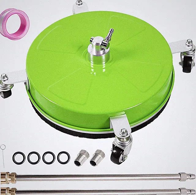 14" Pressure Washer Surface Cleaner with Wheels, 4000 PSI, Green Stainless Steel