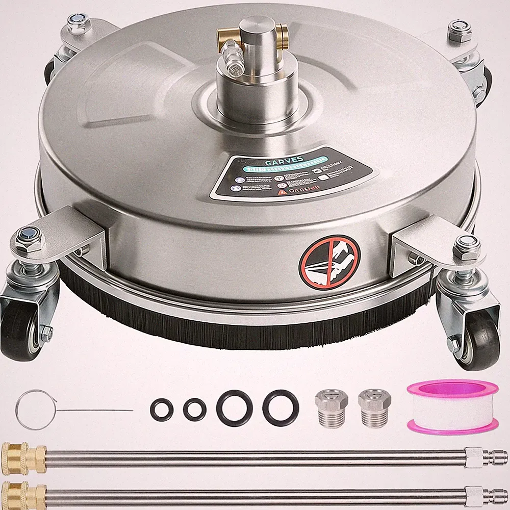 14" Pressure Washer Surface Cleaner with Wheels ,Stainless Steel Surface Cleaner