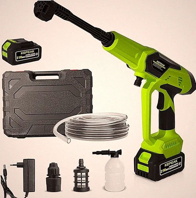 1450PSI Cordless Pressure Washer Portable Power Washer w/6-in-1 Nozzle for House