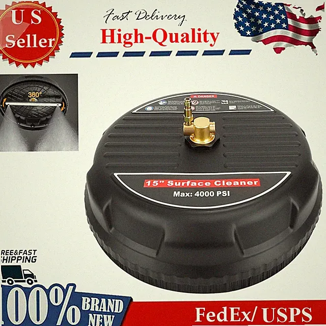 15" 3600PSI Pressure Washer Surface Cleaner with Extension Wand + 1/4"Connector