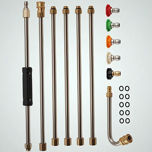 15 Inch 4000 PSI Pressure Washer Wands Brass Fitting 1/4 Connect 5 Nozzles