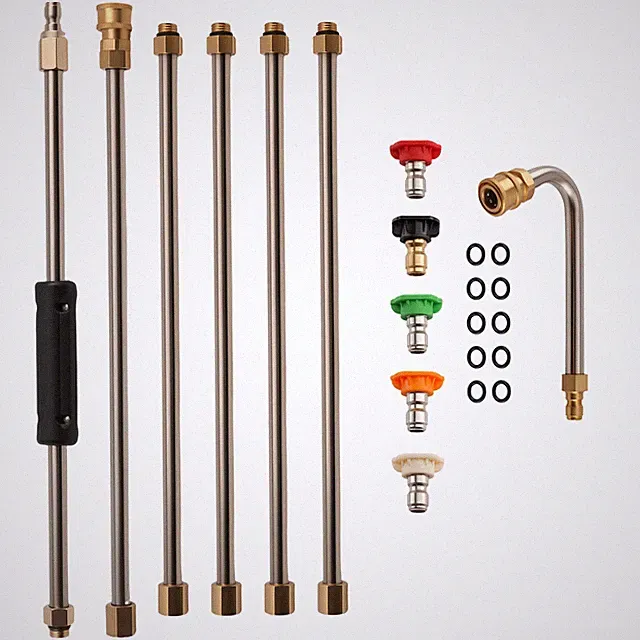15 Inch 4000 PSI Pressure Washer Wands Stainless Steel Brass 6pcs 5 Nozzles