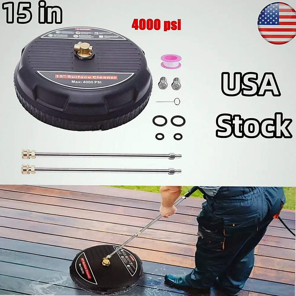 15 Inch Pressure Washer Surface Cleaner 4000PSI Power Washer Attachment USA NEW