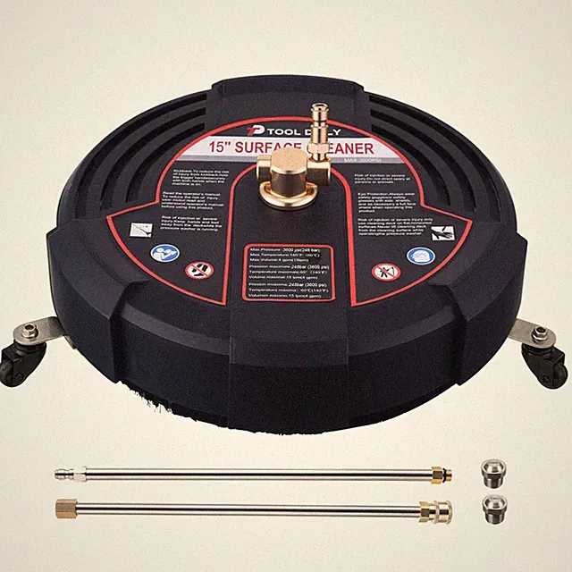 15 Inch Pressure Washer Surface Cleaner Attachment With Wheels With 2 Power Wash