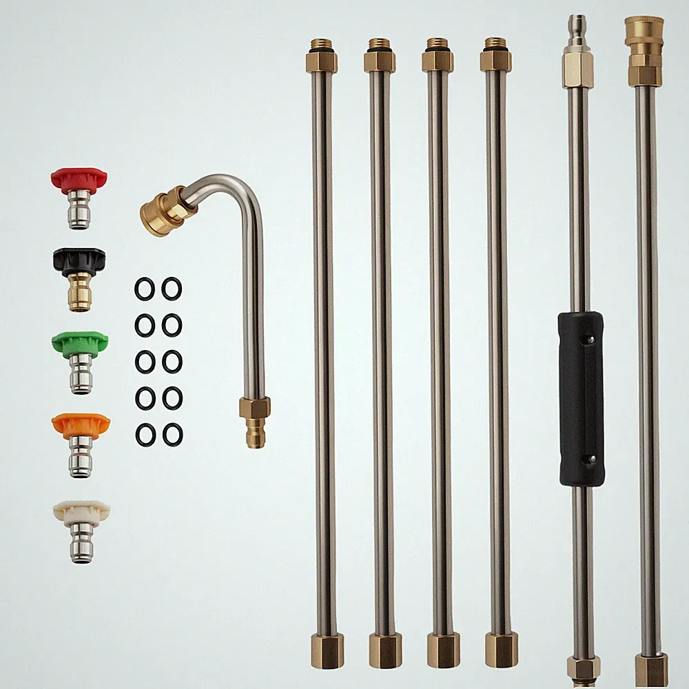 15 Inch Pressure Washer Wands 4000 PSI Brass Stainless Steel Curved Wand