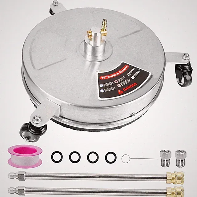 15 Inch Stainless Steel Pressure Washer Cleaner with Extension Wands & Nozzles