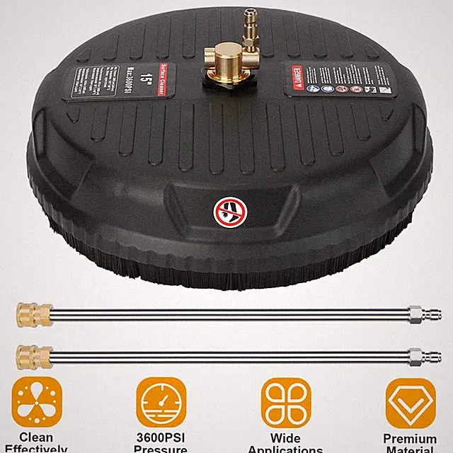 15" Pressure Washer Surface Cleaner 3600 PSI w/ Wheels Quick Connect