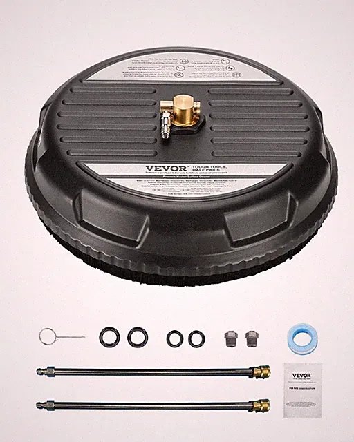 15" Pressure Washer Surface Cleaner, 4000 Max PSI, 1/4 Quick Connector, 2 Spray