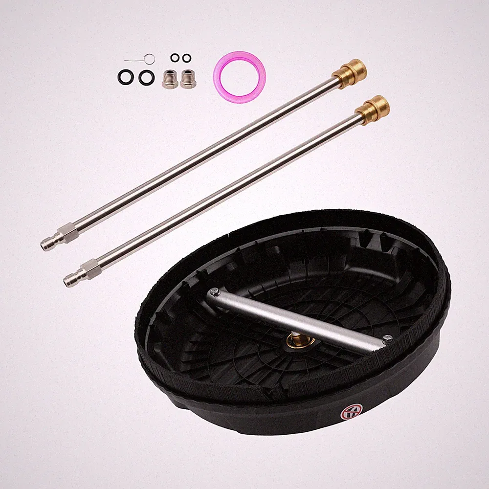 15" Pressure Washer Surface Cleaner 4000 PSI Rotating Nozzle + 2 Wands