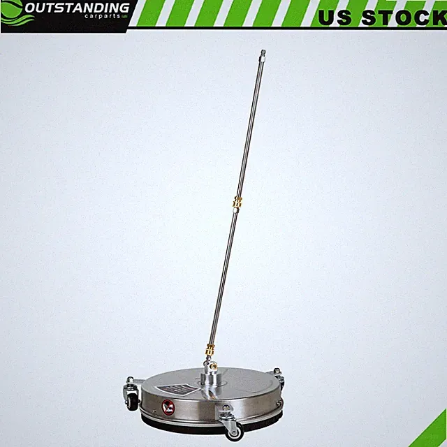15" Pressure Washer Surface Cleaner 4000 PSI w/ 2 Extension Wands 3 Wheels