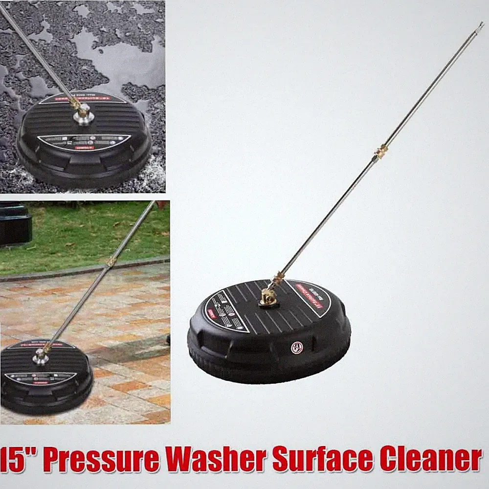 15" Pressure Washer Surface Cleaner 4000PSI 1800RPM with 2x Extension Wand Kit