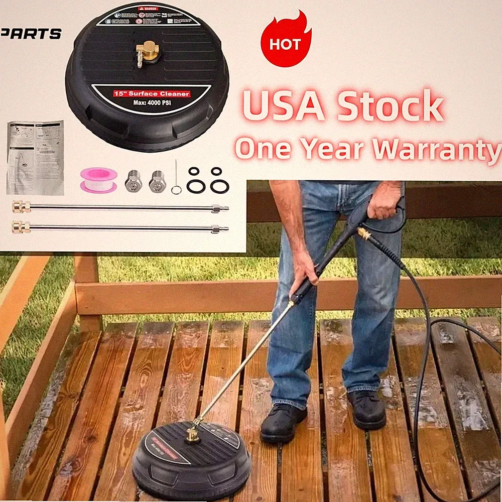 15" Pressure Washer Surface Cleaner, 4200PSI Power Washer 8GPM for Deck Patio