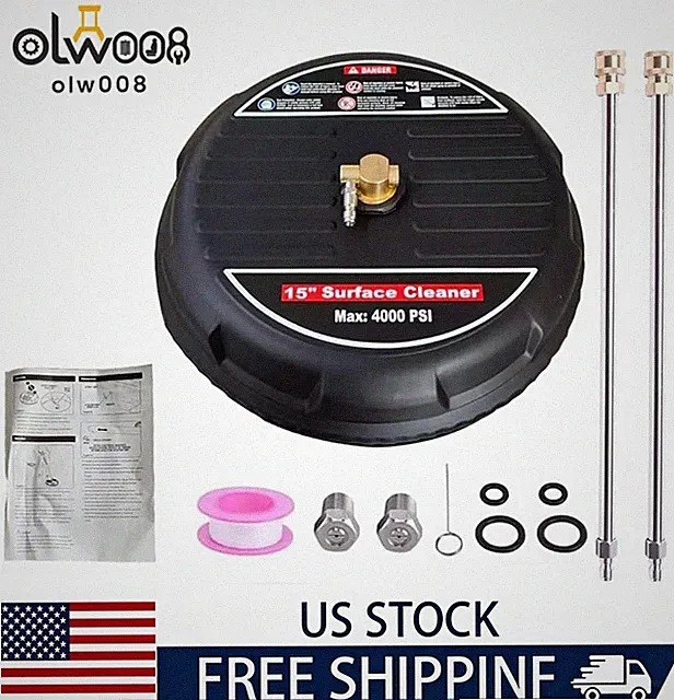 15" Pressure Washer Surface Cleaner, 4200PSI Power Washer 8GPM US STOCK