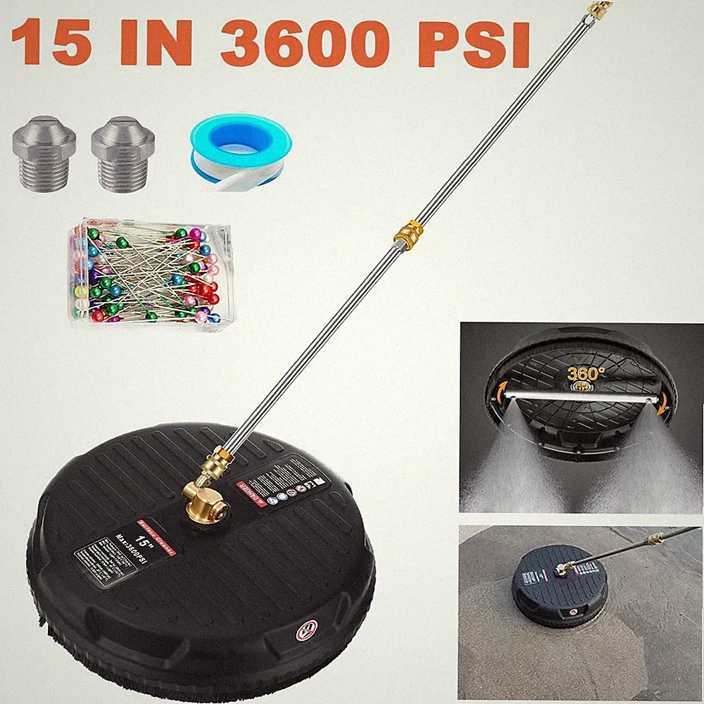 15" Pressure Washer Surface Cleaner Pressure Washer Attachment for Driveways