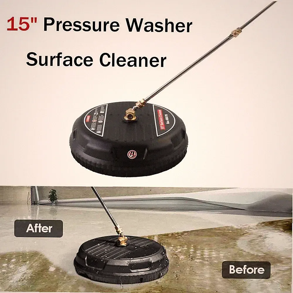 pressure washer surface cleaner attachment for driveways