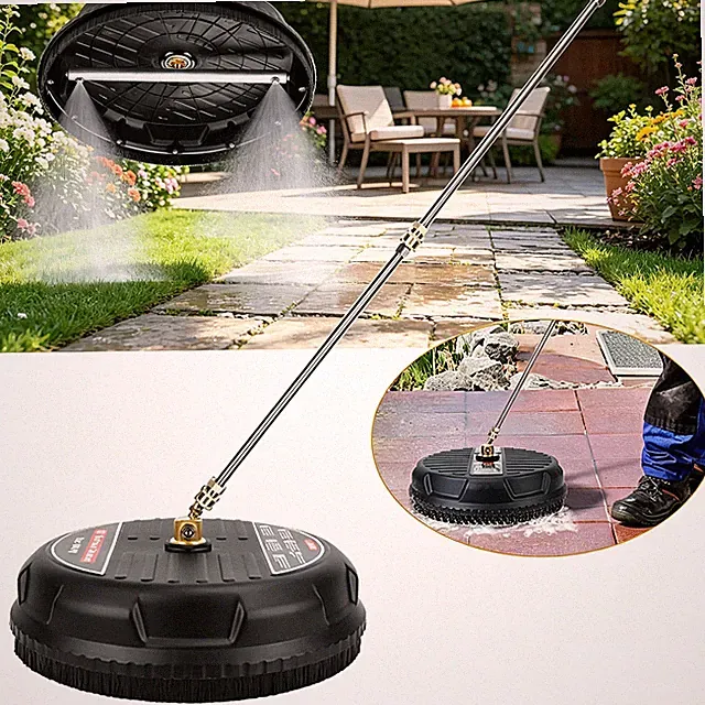 15" Pressure Washer Surface Cleaner w/ 2 Extension Wands 1/4" Connector 4000PSI