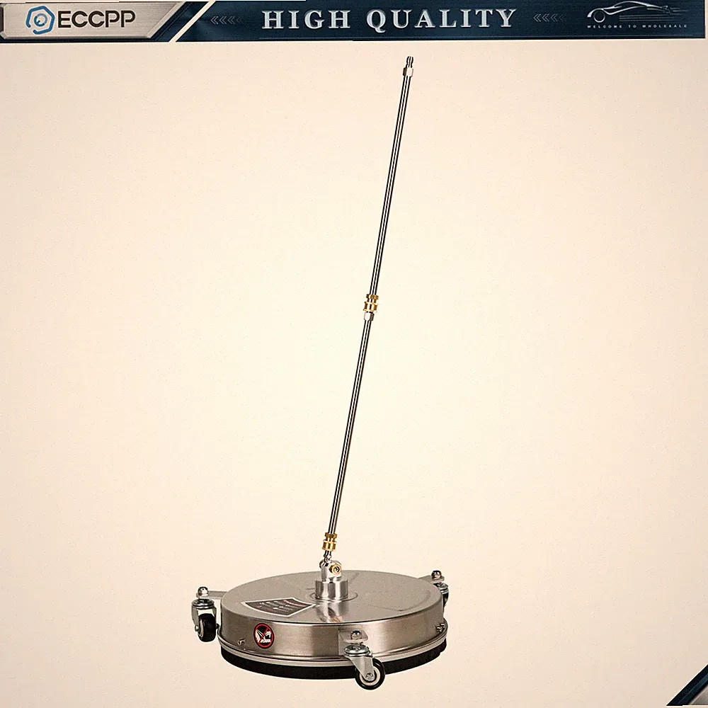 15" Pressure Washer Surface Cleaner w/ 3 Wheels 4000 PSI +2 Extension Wands