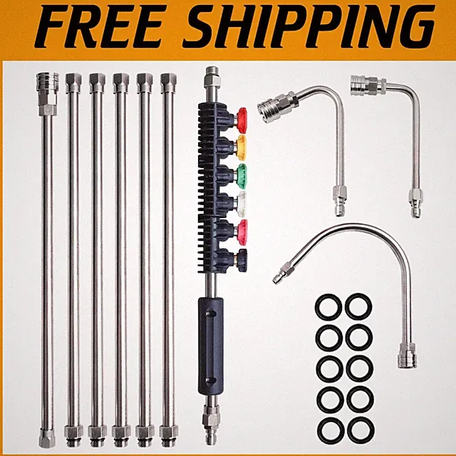 15" Pressure Washer Wands with 6 Nozzle Tips - 4000 PSI