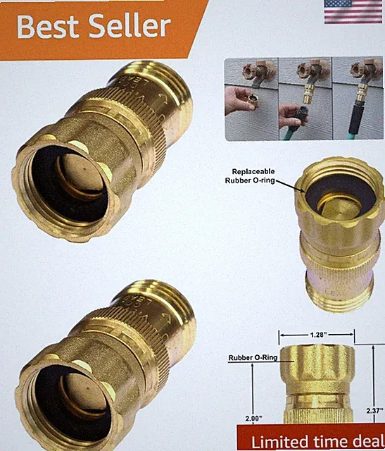 15 PSI Water Pressure Reducer Regulator - Lead-Free Brass, 3/4" Hose, Pack of 2