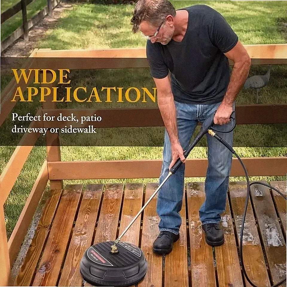 15" Surface Cleaner 4000 PSI Pressure Washer Attachment for Driveway Patio