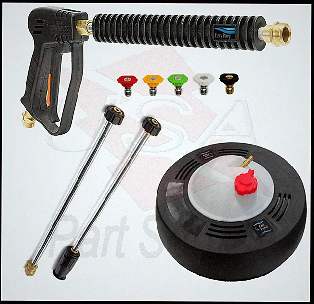 15" Surface Cleaner Spray Gun, Wand, Lance & Tips For Deck Driveway Siding