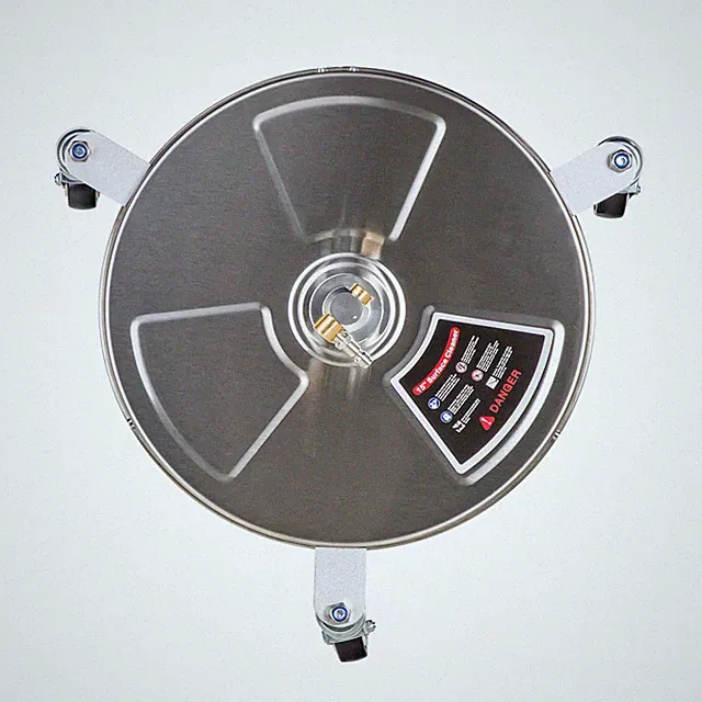 15" with 2 Extension Wands 3 Wheels 1/4&quot Pressure Washer Surface Cleaner
