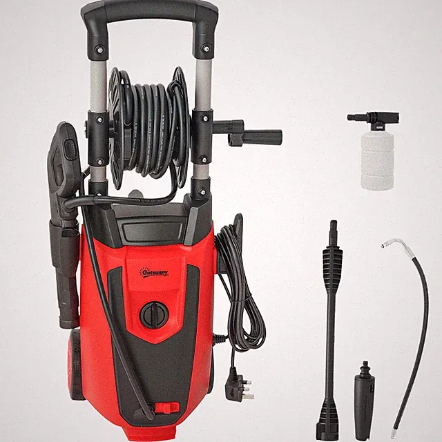 150-Bar Pressure Washer, With Accessories - Red/Black