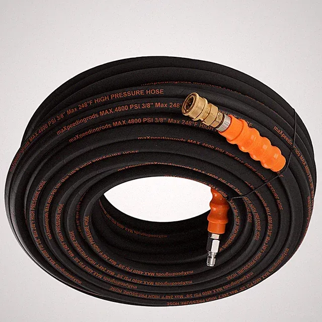 150 Feet Pressure Washer Hose 3/8" 4800PSI Steel Wire Braid M22-14mm 3/8" Adapte