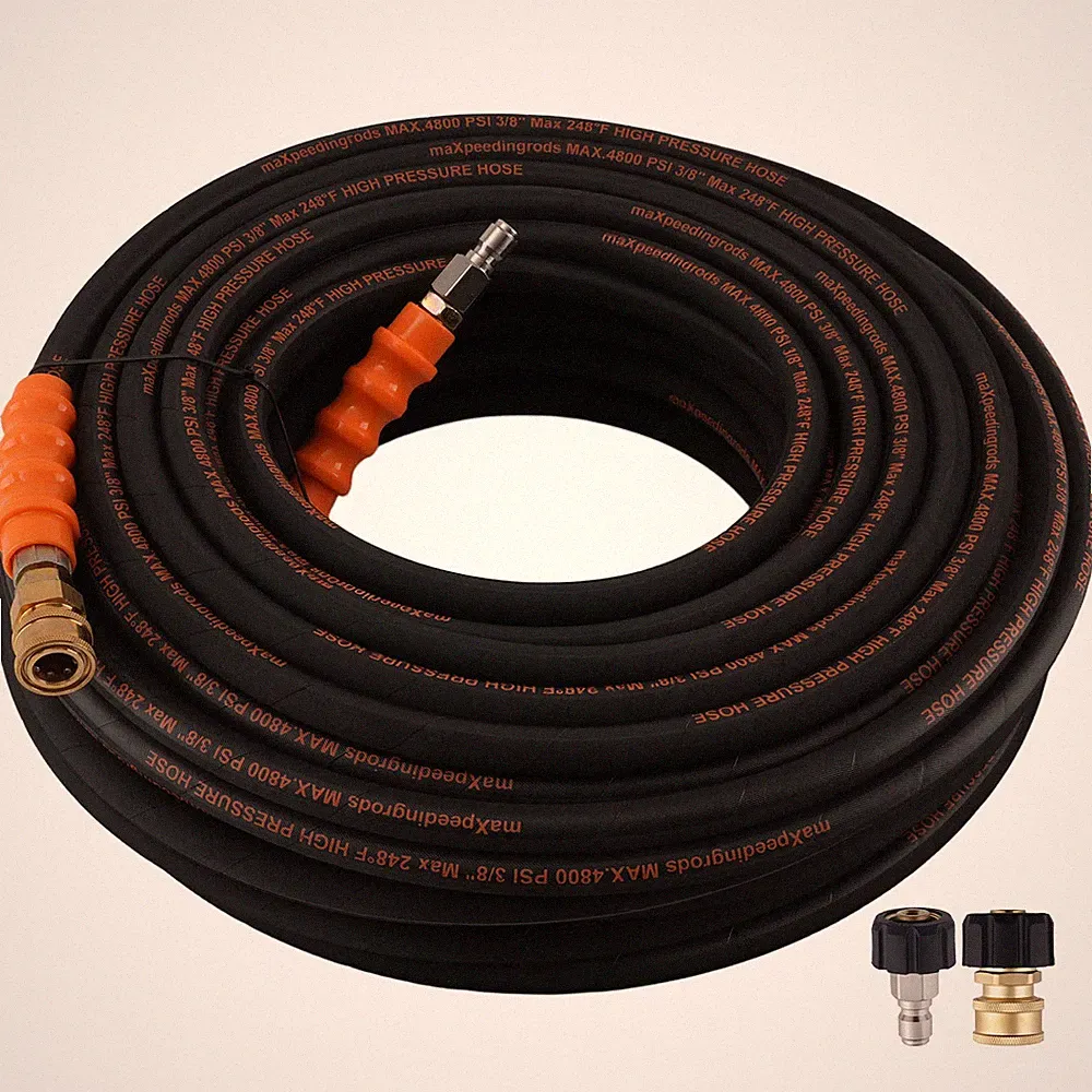 150 Feet Pressure Washer Hose with M22-14mm 3/8" Quick Connect 4800PSI