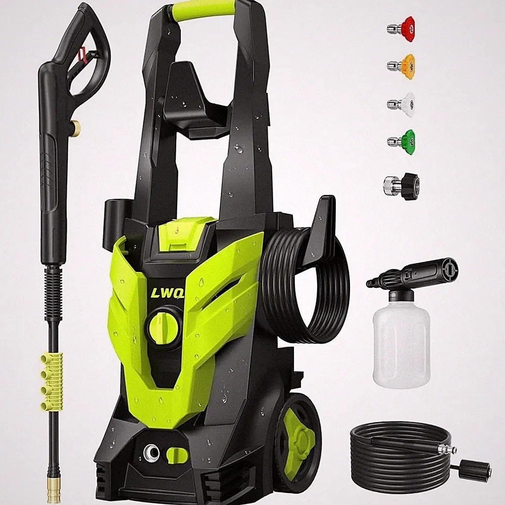 1500W Electric Pressure Washer 120V 2.5GPM High Power Cleaner Kit