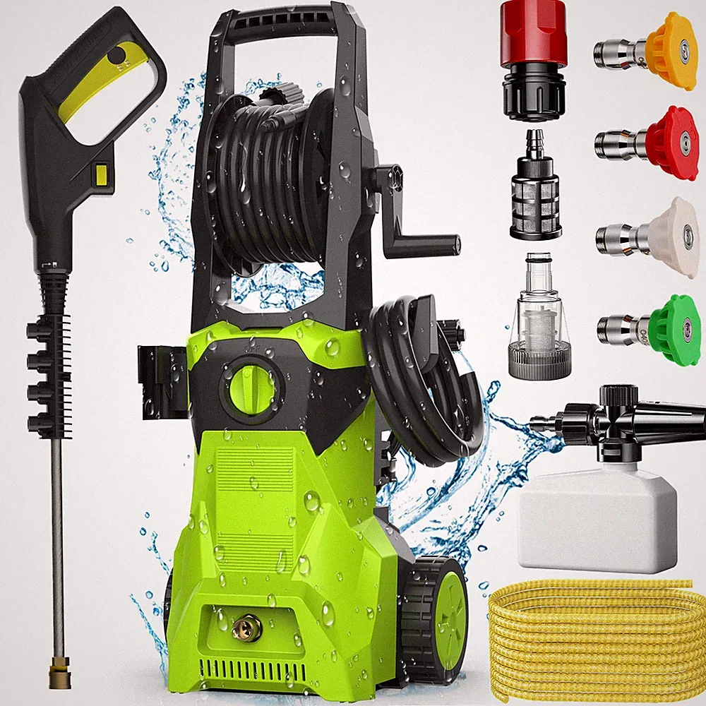 1500W High Pressure Car Cleaner 2100PSI 1.25GPM Electric Pressure Washer w/ Hose