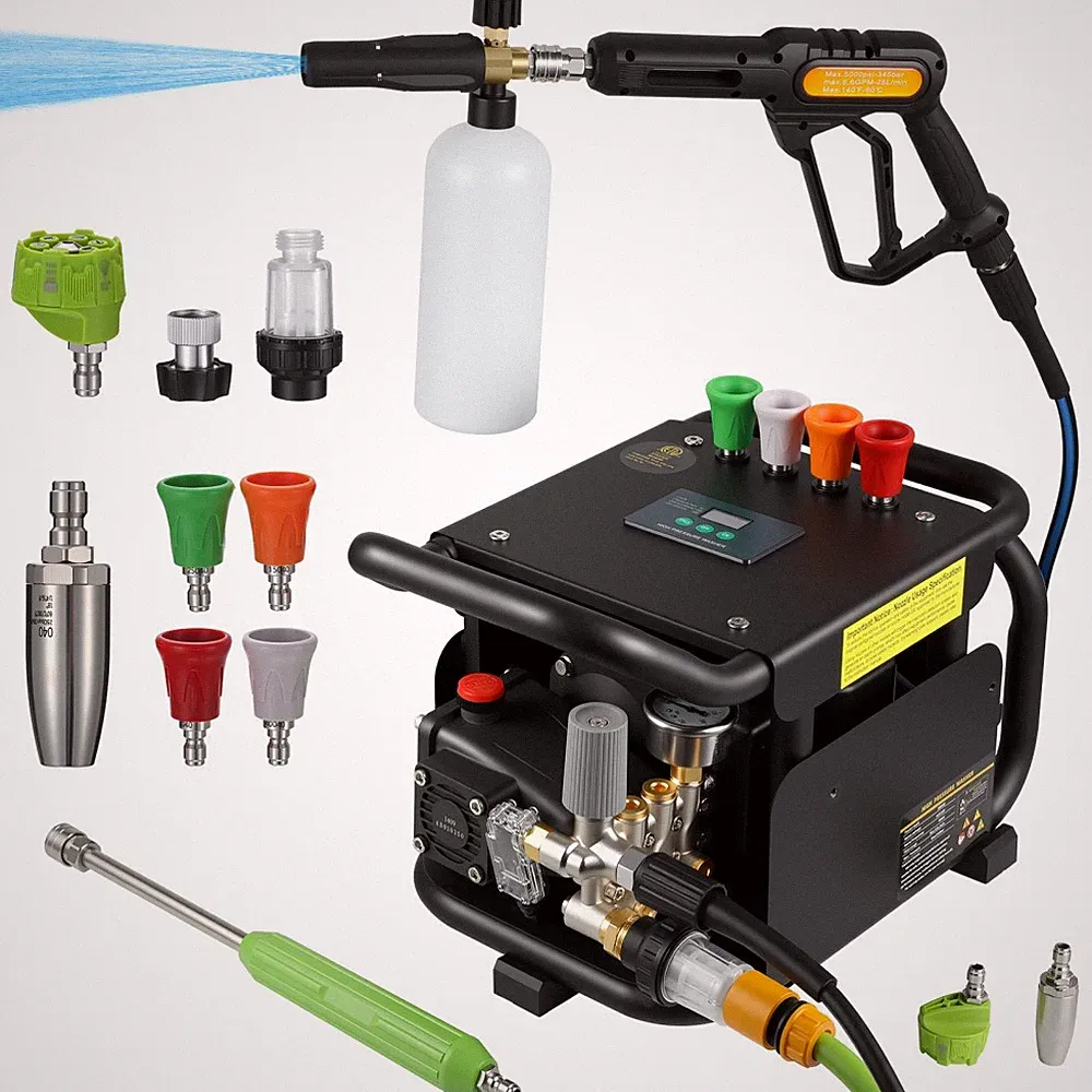 150bar 3.17GPM Electric Pressure Washer Commercial Power Washer with 7 Nozzles