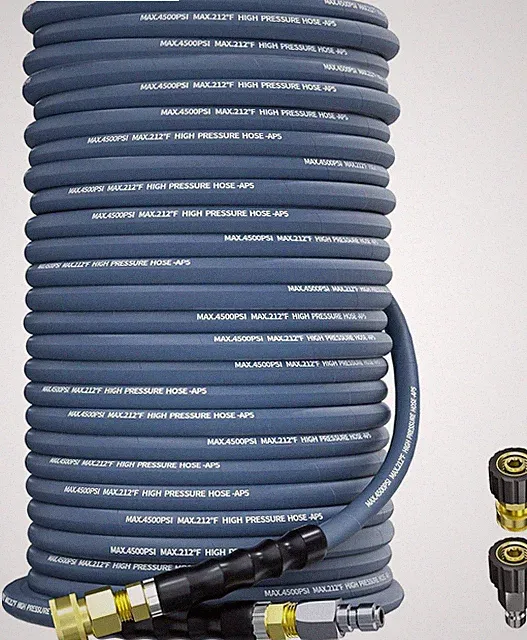 150FT 3/8" Pressure Washer Hose 4500PSI 2-Braid Kink Resistant Power Hose QC