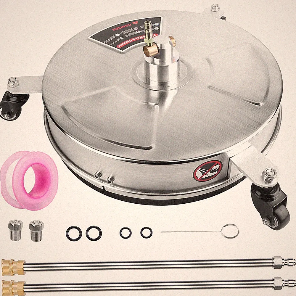 15in High Pressure Washer Flat Surface Cleaner Stainless Power Washer Portable