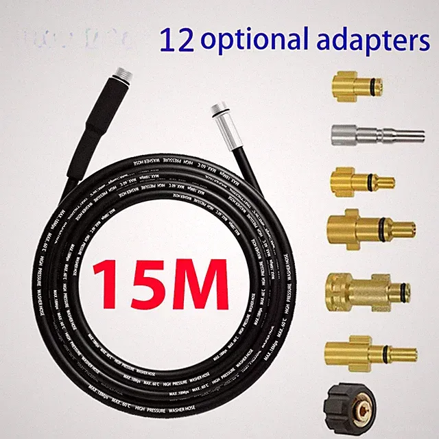 15M Sewer Drain Water Cleaning Hose Pipe for Karcher Huter Hammer Nilfisk STIHL
