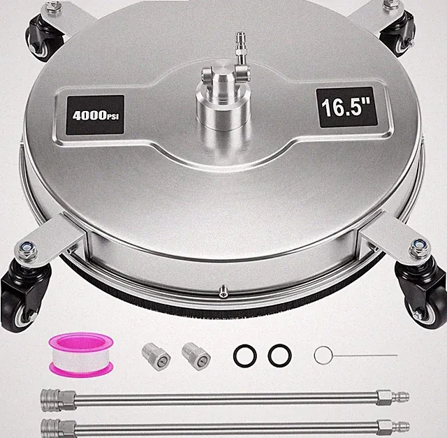 16.5" Pressure Washer Surface Cleaner, 4-Wheel, 1/4” Quick Connect