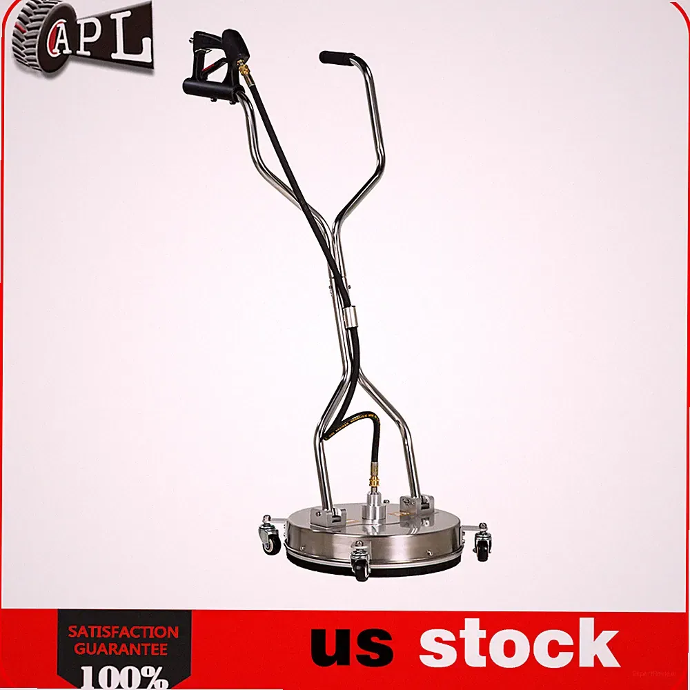 16.5" Pressure Washer Surface Cleaner Max.4000PSI Dual Handle w/4 Spinner Wheels