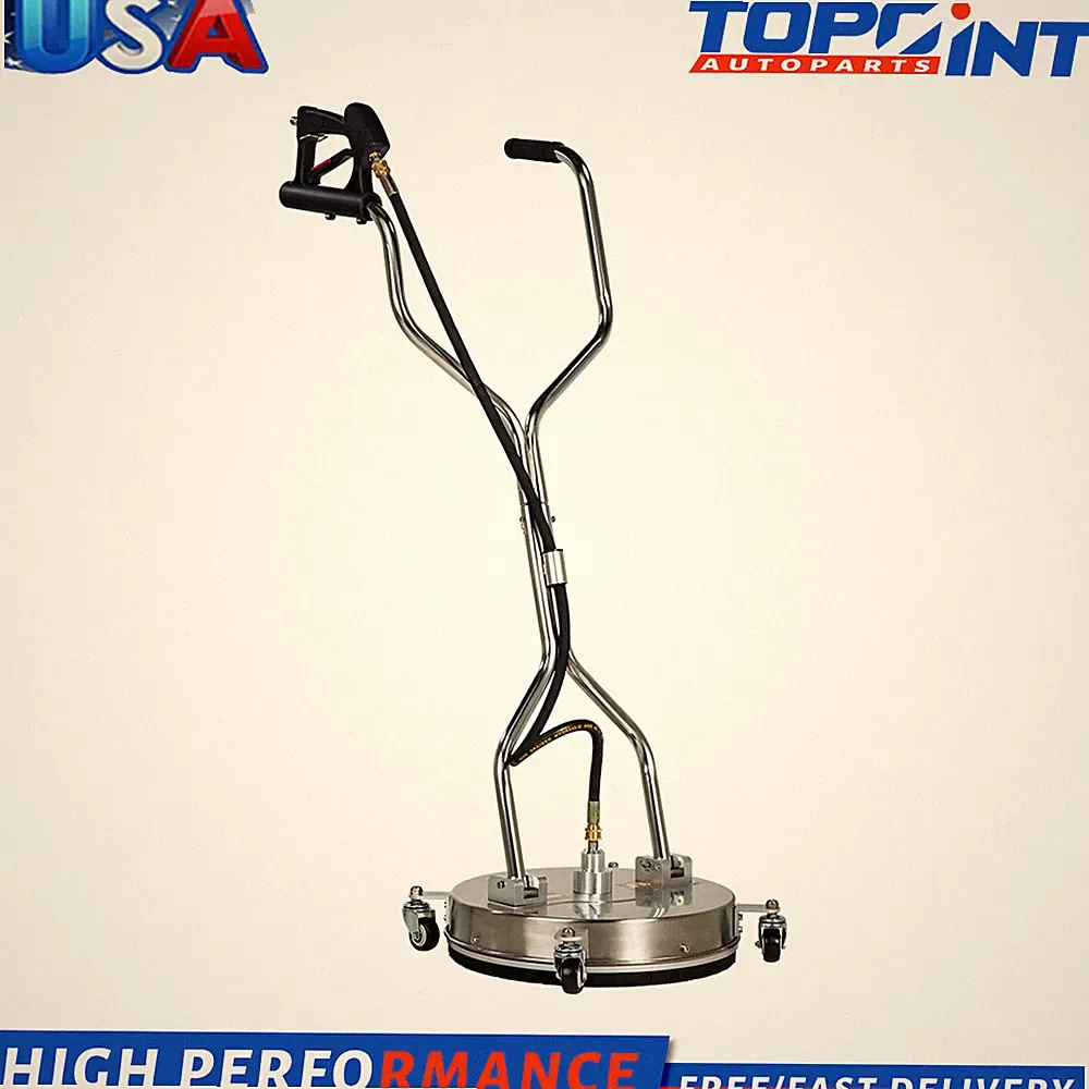 16.5" Pressure Washer Surface Cleaner Max.4000PSI Dual Handle w/4 Spinner Wheels