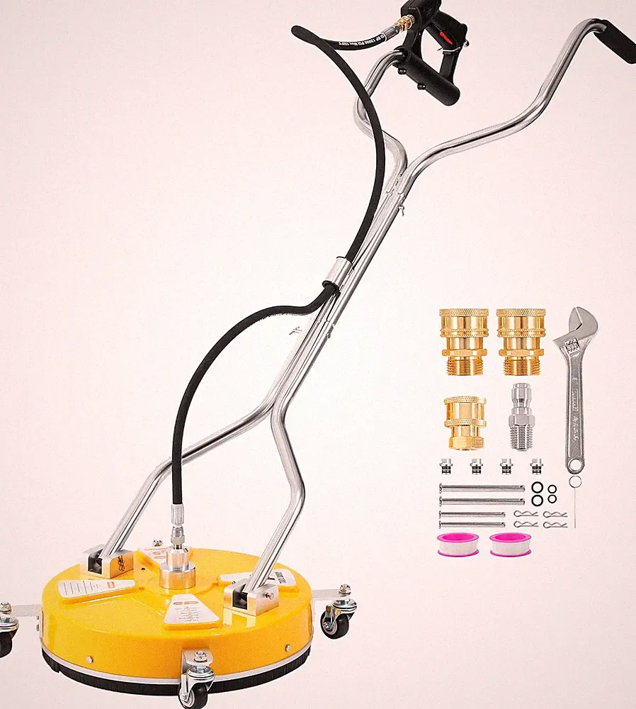 16.5” Pressure Washer Surface Cleaner with 4 Wheels for Easy Outdoor Cleaning