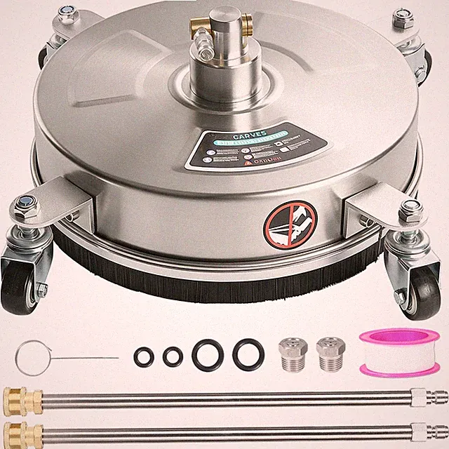 16.5" Pressure Washer Surface Cleaner with 4 Wheels Stainless Steel 4000 PSI