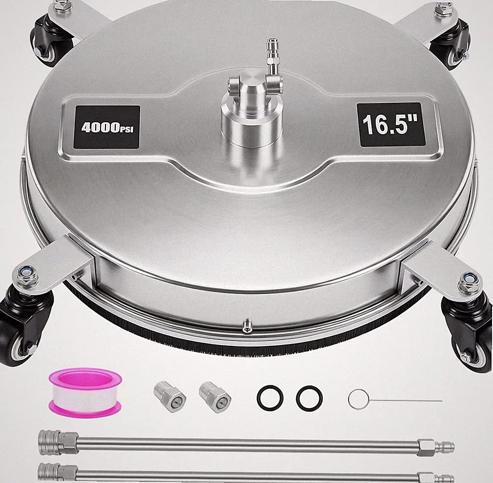 16.5" Stainless Steel Pressure Washer Surface Cleaner for Driveways & Patios