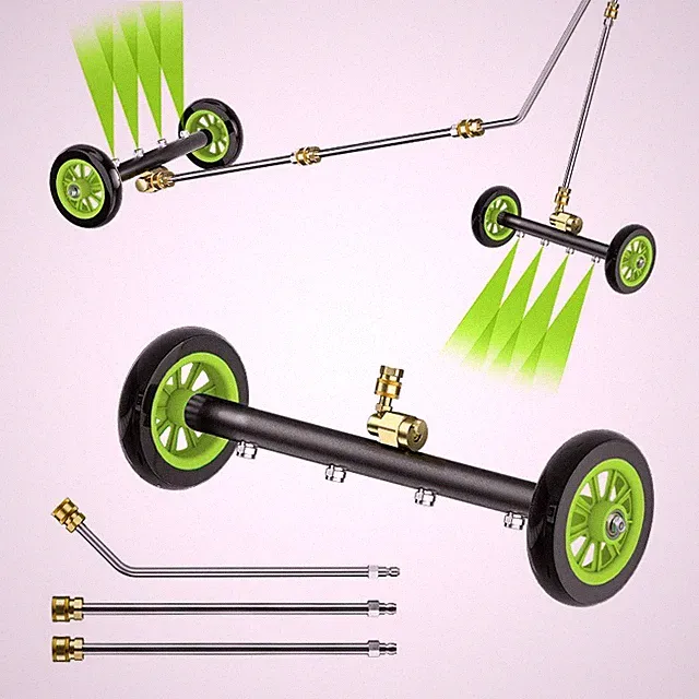 16" Car Pressure Washer Undercarriage Cleaner 4800 PSI Under Car Washer Broom