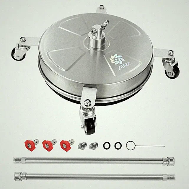 16 Inch Stainless Steel Pressure Washer Surface Cleaner with 4 Wheels Attachment