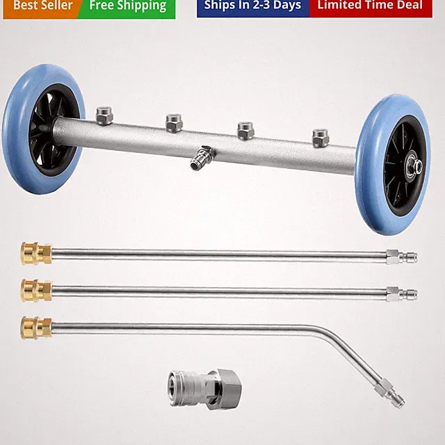 16 Inch Undercarriage Car Washer, Pressure Washer Under Car Cleaner with 3 Pc...