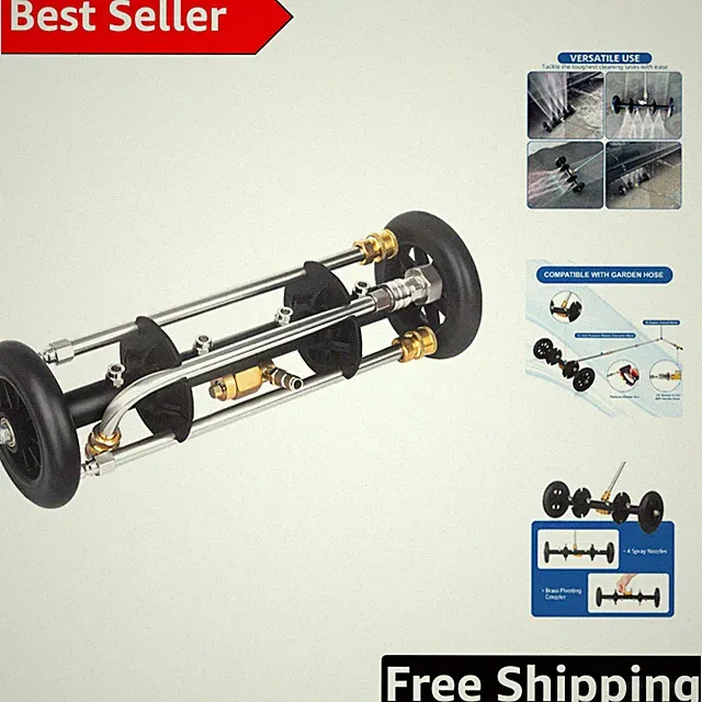 16-Inch Undercarriage Cleaner with 4 Extensions - Pressure Washer Attachment